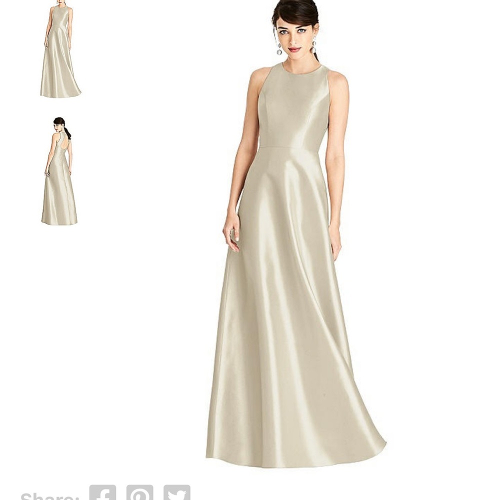 Champagne Alfred sung bridesmaid dress never worn Bella bridesmaids